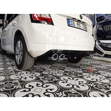 Skoda Fabia Arka Tampon Eki Difüzör 2015-2020 Arası Egzoz Görünüm