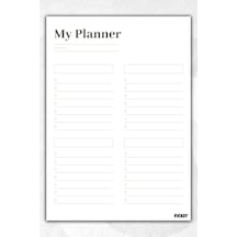 Zamansız Çok Amaçlı Günlük Haftalık Aylık Planlayıcı - A5 Ebat Yapılacaklar - 50 Yaprak - Planner - 1400 Çok Renkli