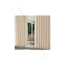 Denge Perde 13770 Bej Çizgili Özel Dikim Lüks Branda Balkon Perdesi Bej 330 X 230 Diğer