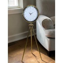 Büro Ev Ofis Hediyesi İçin Golden 24 Saat Stil Tripod Ayaklı Saati Diğer