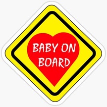 Arabada bebek var Baby On Board Sticker Yapıştırma 19CM md6