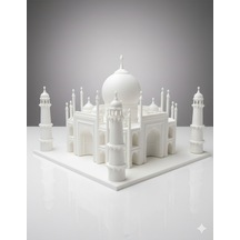 Mimari Harikası: 3d Baskı Taj Mahal Maketi - Dekoratif Heykel - 20 Cm