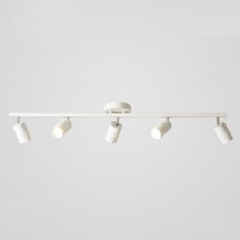Rsylight Metal Modern 5 Li Beyaz Led Spot Hareketli Avize Beyaz Ampullü
