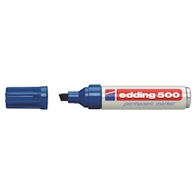 Edding 500 Mavi Kesik Uç Marker Kalem Mavi