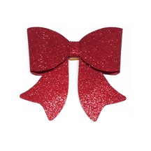 Kırmızı Renk Simli Eva Küçük Fiyonk 12 Cm