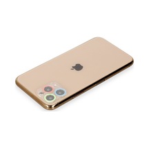İphone 11 Pro Renkli Kamera Lens Koruma Cam - Mavi-yeşil