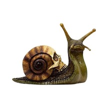 Novahub Salyangoz Kafatası Heykel Bahçe Heykeli Salyangoz Heykelcik İskelet Salyangoz Reçine El Sanatları Gotik Dekorasyon Ev Dekorasyon Süsler A A