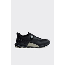 Derinet Comfort Taban Cırt Bağcıklı Erkek Sneaker Siyah Siyah