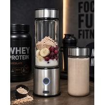 Çift Hazneli Cam Blender Usb Şarjlı Smoothie Ve Buz Kırıcı Blender