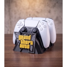 Omni Gta 6 Temalı Ikili Ps5 Kol Standı - Özel Tasarım Gta 6 Kontrolcü Standı, Playstation 5 Oyuncu Aksesuarı Konsol Standı Ve Tutucu Siyah