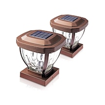 Home Zone Security Dış Mekan Solar Direk Başlığı Işıkları - Kahverengi
