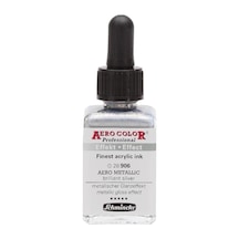 Schmincke Aero Color Akrilik Mürekkep 28 Ml. 906 Aero Metallic Brilliant Silver Diğer
