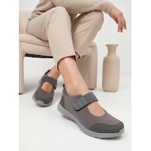 Nesilshoes Nesil Shoes Bsea 632 Füme Memory Foam Lastikli Kadın Ayakkabısı