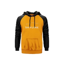 Nissan Skyline Siluet Sarı Renk Reglan Kol Sweatshirt Sarı