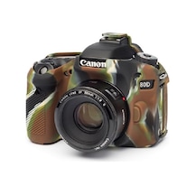 Canon Eos 80D Kamuflaj Silikon Kılıf