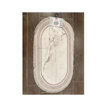 Buççin Online Mağaza Ekonomik Banyo Paspası 2 'li Kaymaz Taban 60x100 Polyester İnce 6 Mm Altı Bej Çok Renkli