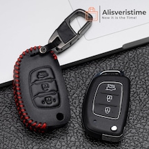 Deri Anahtar Kılıfı Hyundai İ20, İ30, İ35, İx20, İx35 İle Uyumlu