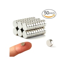 50 Adet Çap 6Mm X Kalınlık 2Mm Yuvarlak Güçlü Neodyum Mıknatıs