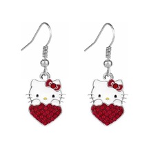 Herşey Nota Hello Kitty Kırmızı Küpe Çok Renkli