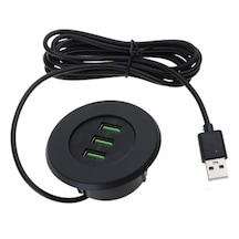Alfais 6028 Usb 3 Port Hub Masaüstü Gömme Çoklayıcı Çoğaltıcı Kablolu Şarj