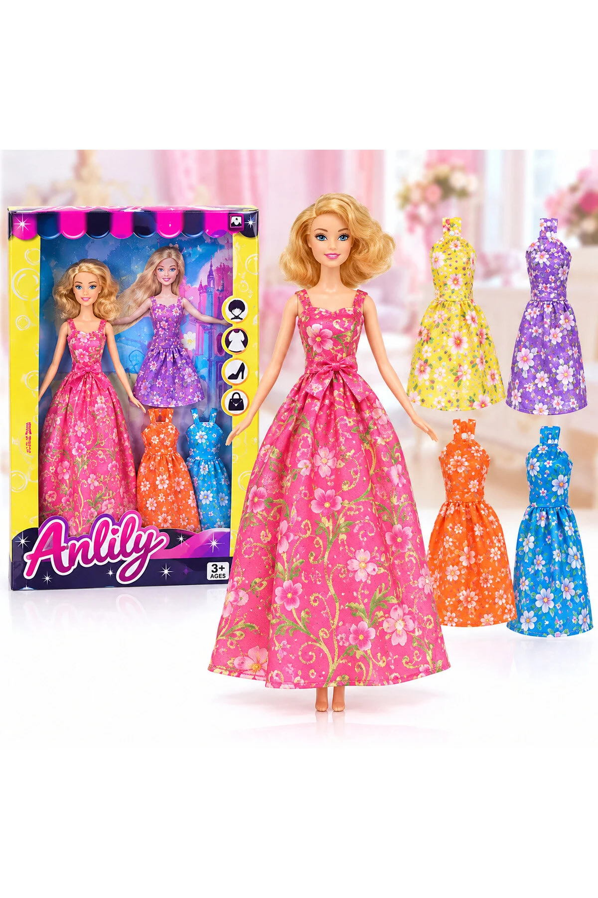 Oydaş Anlily Bebek 4 Yedek Elbiseli Type 1