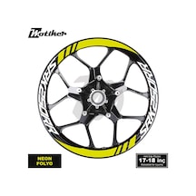 Rks Qjmotor Srk250rr Geniş Jant Sticker Modeli 16'lı Neon Sarı Beyaz