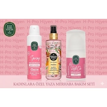 Eyüp Sabri Tuncer Est Yaza Merhaba Kadın Bakım Seti Vücut Spreyi + Sprey Deodorant + Roll-on ,h-pro Hijyen