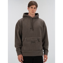Everlast Winter Essentials Füme Erkek Kapüşonlu Polar Hoodie Füme