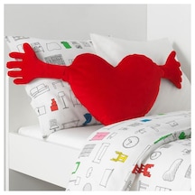 Ikea Hjarta 40x101 CM Kalp Şeklinde Minder Yastık Kırmızı