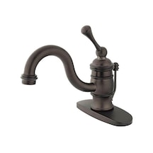 Kb3405bl Victoria 4 İnç Lavabo Bataryası, Metal Kolu Saplı Yağ Ovuşturdu Bronz Açık Bej