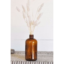 Modern Amber Cam Şişe Vazo 17cm