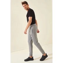 Tommy Life 84343 Cep Fermuarlı Gri Melanj Erkek Eşofman Altı-84343 Gri