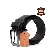 Pierre Cardin Pc402 Erkek 4 Cm Hakiki Deri Kemer Siyah-siyah Siyah