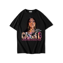 Brz Collectıon Brz Collection Unisex Oversize Cardi B T-shirt Siyah