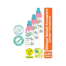 Vegan Bitkisel Konsantre Bebek Çamaşır Yumuşatıcısı 1500 Ml X 3 Adet
