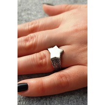Antik Gümüş Kaplama Yıldız Şekilli El Yapımı Ayarlanabilir Unisex - 532260000 Çok Renkli