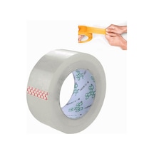 Sones 45mm Genişlik 25mm Kalınlık Paket Sızdırmazlık Paketleme Bandı Rulo Etiket Şeffaf Beyaz