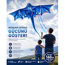 Mavi Ejderha Dragon Oyuncak Uçurtma Büyük Uçan Ejderha 1.55x1.82cm Kite