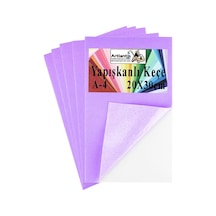 Yapışkanlı Keçe A4 20x30 Cm 5 Li 1 Paket 2.0 Mm Kendinden Yapışkanlı Renkli Hobi Keçesi Elişi Keçe Kumaşı Anasınıfı Kreş Lila