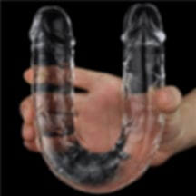 Hızlı Express Lovetoy Yeni Nesil 30 Cm Ultra Soft Çift Taraflı Şeffaf Dildo