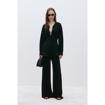 Suud Collection Siyah Lorin V Yaka Gömlek