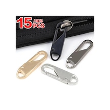 Siyah 5/10/15 Adet  Çıkarılabilir Fermuar Kafası Anında Fermuar Tamir Takımları Fermuar Kaydırıcı Dıy Dikiş Zanaat Dikiş Kitleri Fermuarlar 10pcs