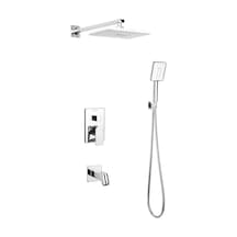 Mistillo Ankastre Duş Seti 265x175 Mm Dikdörtgen Tepe Duşu+yönlendirici+gaga Krom - Parlak