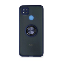 Xiaomi Redmi 9c Kılıf Montreal Yüzüklü Silikon Kapak - Lacivert 0.2M-Çok Renkli