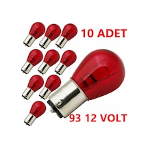 93 Kırmızı Ampul 12V Kırmızı Sinyal Ampulu Kırmızı 10 Adet