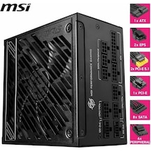 Msı Mpg A1250gs Pcıe5 1250w 80+ Gold Atx 3.1 Pcıe 5.1 2x 12v-2x6 Power Supply