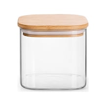 450ml Sızdırmaz Vakumlu Bambu Kapaklı Borosilikat Cam Kavanoz Hava Geçirmez & Dayanıklı Gıda Saklama Kabı 1 Genel