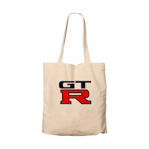 Nissan GTR Logo Krem Kanvas Bez Çanta Krem