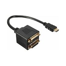 hdmı erkek to 2x dvı 24+5 dişi çevirici splitter kablo