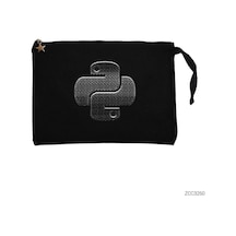 Zepplin Giyim Python Black Siyah Clutch Astarlı Cüzdan / El Çantası Siyah